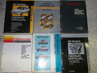 1999 TOYOTA COROLLA Service Repair Shop Manual FACTORY DEALERSHIP BOOK 6 BOOKS