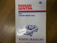 1987 Nissan Sentra Wiring Diagram 4 Door Sedan GXE Service Manual