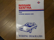1988 Nissan Sentra Wiring Diagram 4 Door Sedan GXE Service Manual