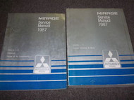 1987 MITSUBISHI Mirage Service Repair Shop Manual SET 2 VOL FACTORY OEM BOOK 87