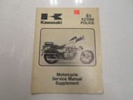 1983 KAWASAKI KZ1000 POLICE KZ 1000 P2 Service Manual Supplement DISCOLORED 83
