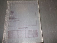 1986 Cadillac CIMARRON Service Shop Repair Manual OEM FACTORY 86 CADILLAC