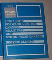 1992 GMC Truck Motor Home Value Van Service Shop Repair Manual OEM BOOK