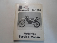 1984 Kawasaki KLR600 Service Repair Shop Manual WORN STAINED MINOR DAMAGE OEM 84