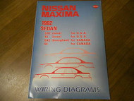 1992 Nissan Maxima Wiring Diagram Service Repair Shop Manual Factory Book OEM 92