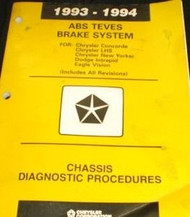 1993 1994 DODGE INTREPID EAGLE VISION ABS TEVES Brake Chassis Diagnostic Manual