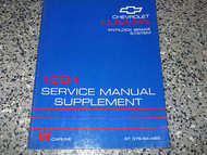1994 CHEVY LUMINA ANTI LOCK BRAKE Service Repair Shop Manual SUPPLEMENT OEM