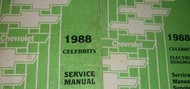 1988 CHEVY CHEVROLET CELEBRITY Service Repair Shop Manual OEM Set FACTORY 2 VOL