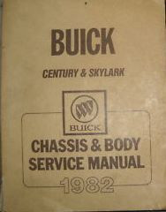1982 BUICK SKYLARK Shop Repair Service Workshop Manual Chassis & Body OEM GM