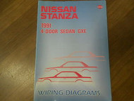 1991 Nissan Stanza Wiring Diagram Service Shop Repair Manual Factory OEM 91
