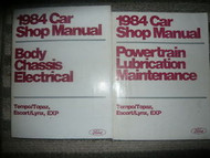 1984 FORD LYNX Service Shop Repair Manual Set FACTORY