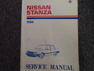 1986 Nissan Stanza Service Repair Shop Manual Factory Dealer Ship OEM Book 86