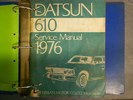 1976 Datsun 610 Service Repair Shop Manual Factory OEM Binder SET 76