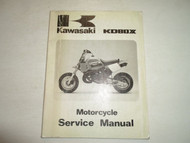 1988 Kawasaki KD80X Motorcycle Service Manual WORN STAINED FACTORY OEM BOOK 88