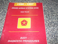 1996 DODGE RAM TRUCK BODY DRIVER AIR BAG SYSTEM Service Manual DIAGNOSTIC OEM