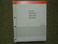 2001 Isuzu Service Pricing System List Service Manual Factory OEM Book