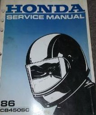 1986 Honda CB450SC CB 450 Service Shop Repair Manual FACTORY DEALERSHIP 86 X