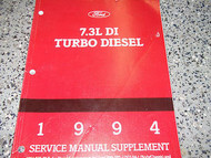 1994 Ford F-Series TRUCK F150 250 F350 7.3L POWER STROKE DIESEL Service Manual