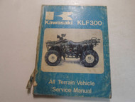 1986 Kawasaki KLF300 All Terrain Vehicle Service Manual DAMAGED FACTORY OEM DEAL