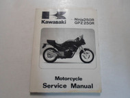 1986-1987 Kawasaki Ninja250R GPZ250R Service Manual WORN STAINED 1st EDITION