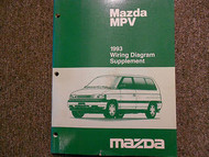 1993 Mazda MPV Van Electrical Supplement Service Repair Shop Manual OEM BOOK 93