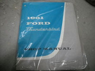 1961 Ford Thunderbird T-Bird Service Shop Repair Manual DEALERSHIP OEM 61 OEM