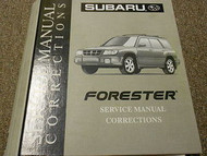 2002 Subaru Forester Service Repair Shop Manual Corrections FACTORY OEM BOOK 02