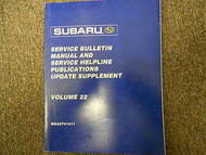 2001 Subaru Service Bulletin Service Repair Shop Manual FACTORY OEM BOOK 01