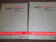 1993 Pontiac Grand AM Service Shop Repair Workshop Manual Set OEM Book