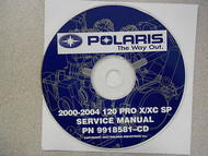 2000 2001 2002 2003 2004 POLARIS 120 PRO X/XC SP Service Repair Shop Manual CD