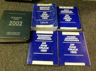 2002 DODGE RAM TRUCK 1500 Shop Service Manual Set W DIAGNOSTICS W LABOR GUIDE