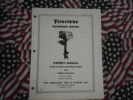 Firestone 7.5 HP Outboard Owner Part Operating Manual
