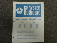 Chrysler Outboard 75 90 HP Parts Catalog