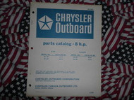 Chrysler Outboard 8 HP Parts Catalog 82 83 HF H