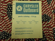 Chrysler Outboard 5 HP Parts Catalog 54 55 HB H