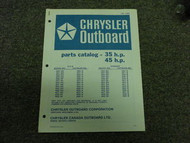 Chrysler Outboard 35 45 HP Parts Catalog