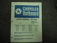 Chrysler Outboard 25 HP Parts Catalog