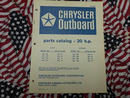 Chrysler Outboard 20 HP Parts Catalog 202 203 204 HG