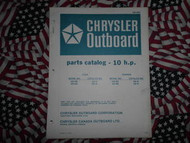Chrysler Outboard 10 HP Parts Catalog 102 103 HB B