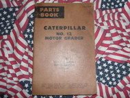 Caterpillar 12 Motor Grader Parts Book 9K1 - 9K2000