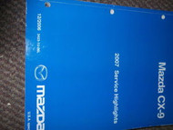 2007 Mazda CX-9 CX9 Service Highlights Service Repair Shop Manual OEM BOOK 07