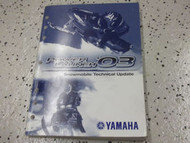 2003 Yamaha POWER LAUNCH SNOWMOBILE TECHNICAL UPDATE Manual FACTORY OEM BOOK 03