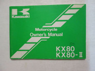 1988 Kawasaki KX 80 KX 80-II Motorcycle Owner's Manual KAWASAKI OEM OWNERS 88
