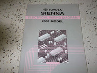 2001 Toyota SIENNA Electrical WIRING Diagram Service Shop Repair Manual EWD 01