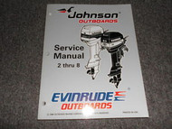 1997 Johnson Evinrude Outboards 2 thru 8 Service Manual 507261 OEM Boat