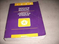 1996 DODGE STRATUS Service Shop Repair Manual FACTORY DEALERSHIP