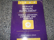 1996 96 PLYMOUTH VOYAGER MINI VAN Service Shop Repair Manual SUPPLEMENT