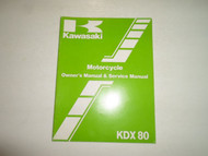 1983 Kawasaki KDX 80 Motorcycle Owners Manual Service Manual FACTORY OEM DEAL