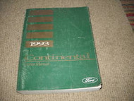 1993 FORD Lincoln Continental Service Shop Repair Manual FACTORY OEM BOOK 1993