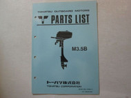 Tohatsu Outboards M3.5B Parts List OB NO 002-21040-2 TOHATSU OEM USED PARTS LIST